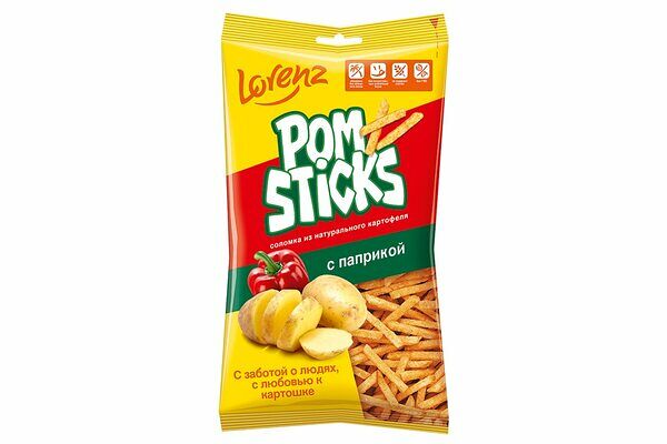 Чипсы картофельные Lorenz Pomsticks соломкой с паприкой