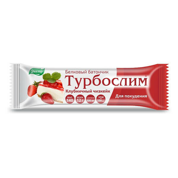 Турбослим Батончик белковый клубничный чизкейк 50 г