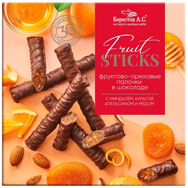 Конфеты Galagancha фруктово-ореховые палочки 175г