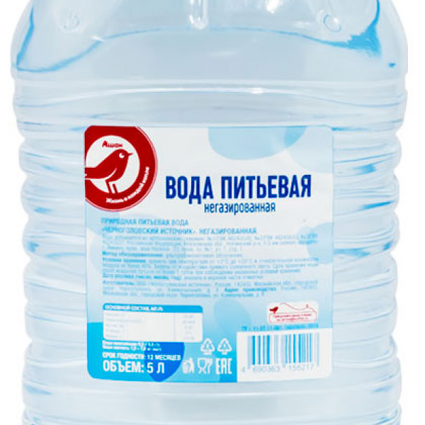 Вода негазированная АШАН Красная птица