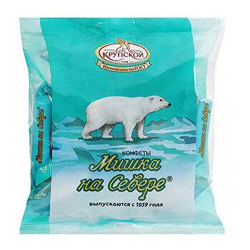 Конфеты Фабрика имени Крупской Мишка на севере 200гр
