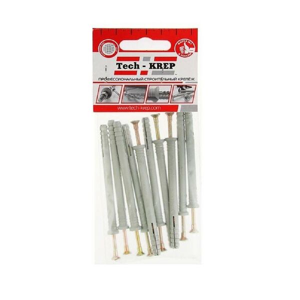Дюбель-гвоздь с потайной манжетой TECH-KREP 6х80мм 10шт
