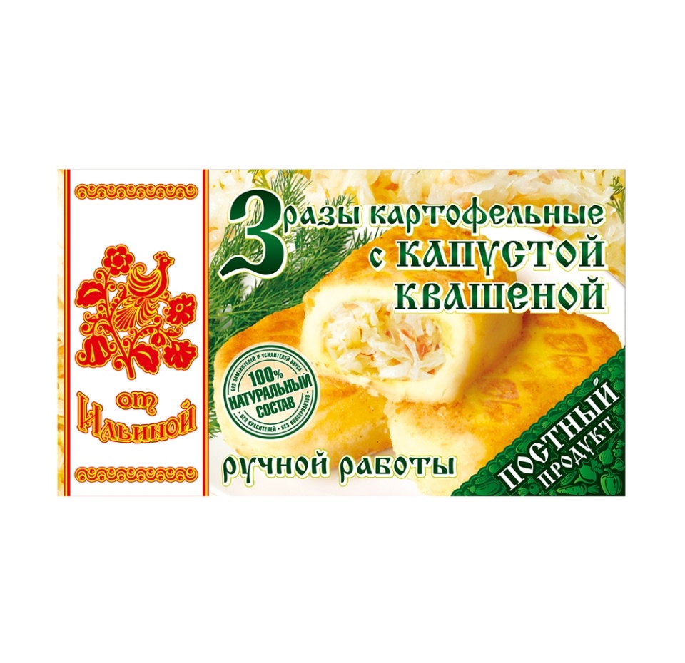 

Зразы От Ильиной картофельные с капустой 500г, Россия