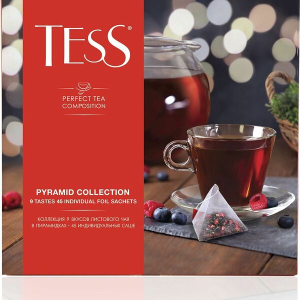 Чай Tess Pyramid collection ассорти в пирамидках подарочный набор