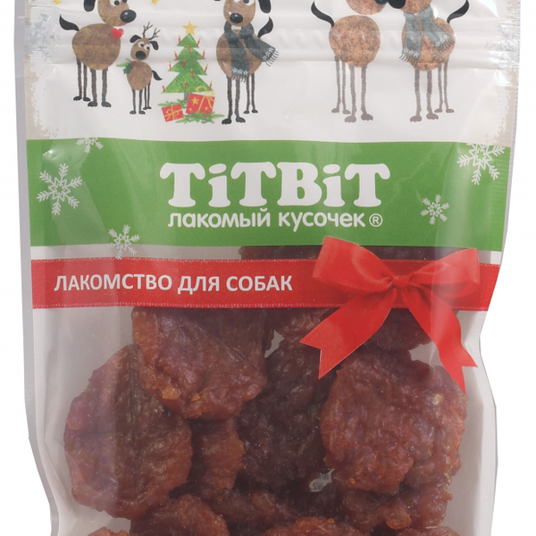 Лакомство для собак TITBIT Медальоны мясные из индейки Меню от Шефа Новогодняя коллекция