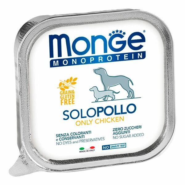 Monge Dog Monoprotein Solo консервы для собак (паштет) Курица, 150 г