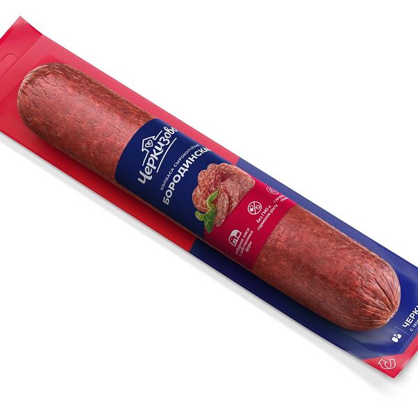 Колбаса сырокопченая Черкизово Бородинская (0,3-0,7 кг), 1 упаковка ~ 0,5 кг