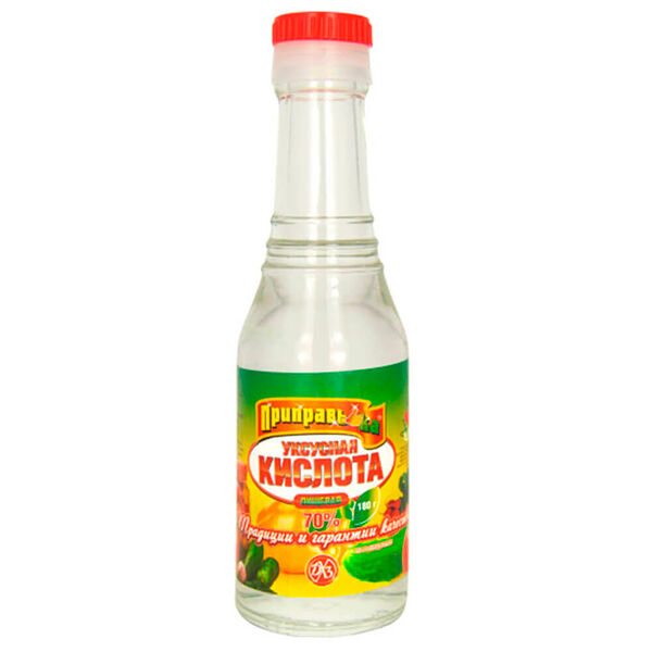 Уксусная кислота пищевая 70% приправка 0.180 л ст/б
