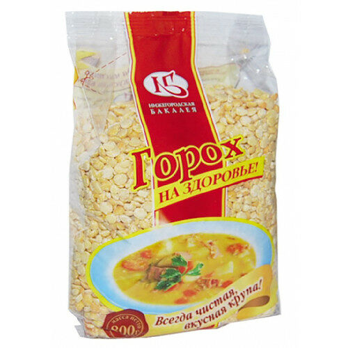 Горох Нижегородская Бакалея На здоровье шлифованный колотый 800 г