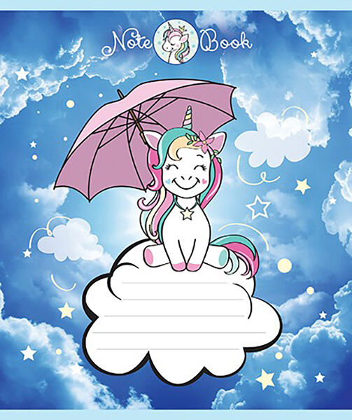 Тетрадь Единорожки клетка А5