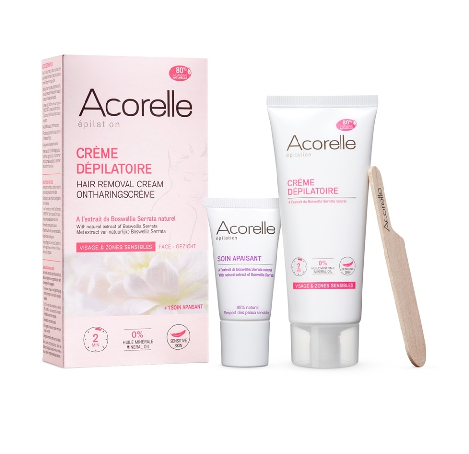

Крем для депиляции Acorelle лица и деликатных зон c Пчелиным воском и Алоэ-вера 1 шт Франция 90 мл