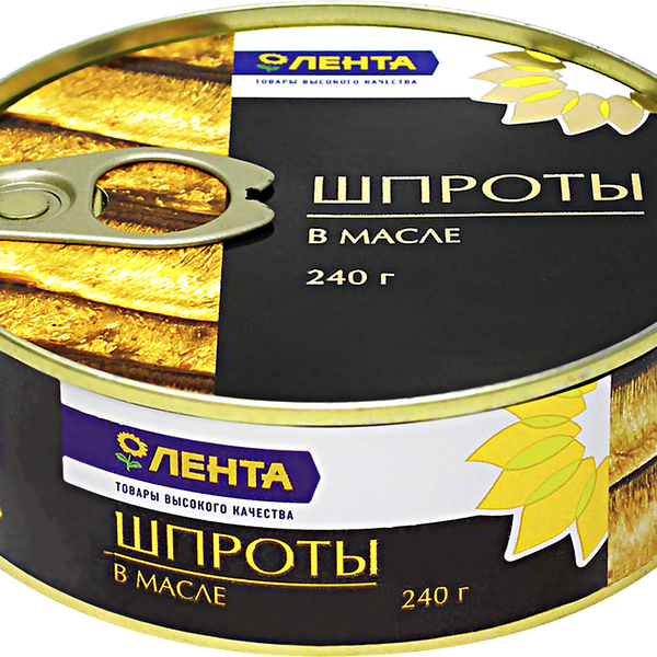 Шпроты ЛЕНТА в масле