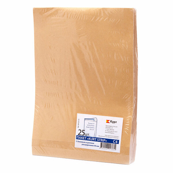 Пакет Kurt Strip (Курт Стрип) C4 с боковым и донным расширением 40 мм, 25 шт ТМ Курт