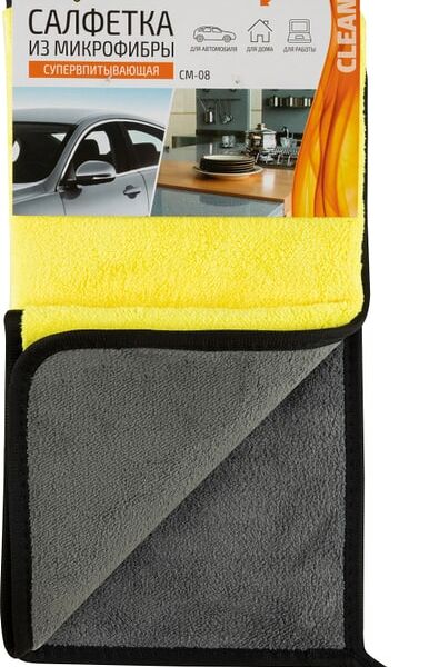 Салфетка из микрофибры Рыжий кот CM-08 супервпитывающая 30*60см