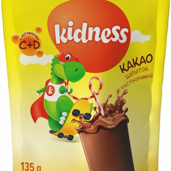 Какао-напиток Kidness растворимый с витаминами 135г