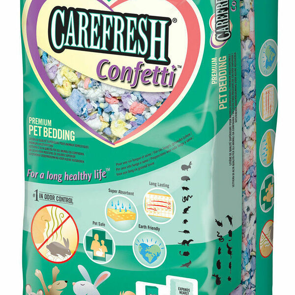 Наполнитель на бумажной основе,для мелких животных CareFresh COLORS CONFETTI разноцветный