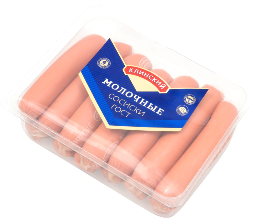 

Сосиски Клинский Мясокомбинат Молочные ГОСТ