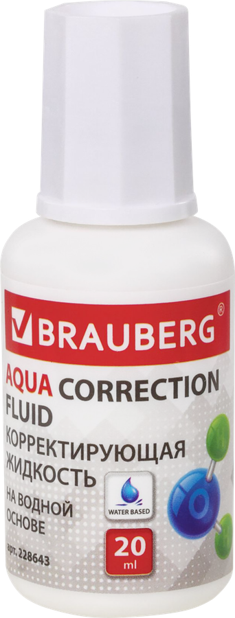 

Жидкость корректирующая Brauberg Aqua на водной основе, с кисточкой