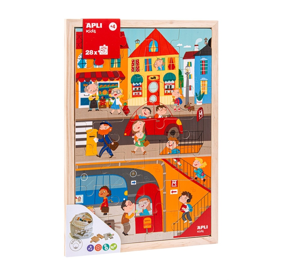 

Пазл деревянный Apli Kids Город 28 шт. 4+