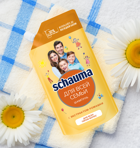 

Шампунь Schauma Для Всей Семьи с экстрактом ромашки для всех типов волос 250 мл