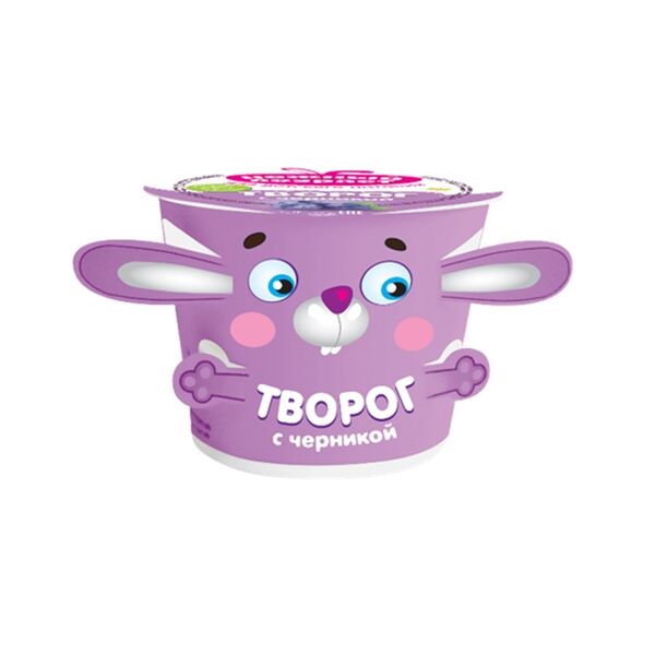 Творог Нежный возраст для детского питания с черникой 4% 100г