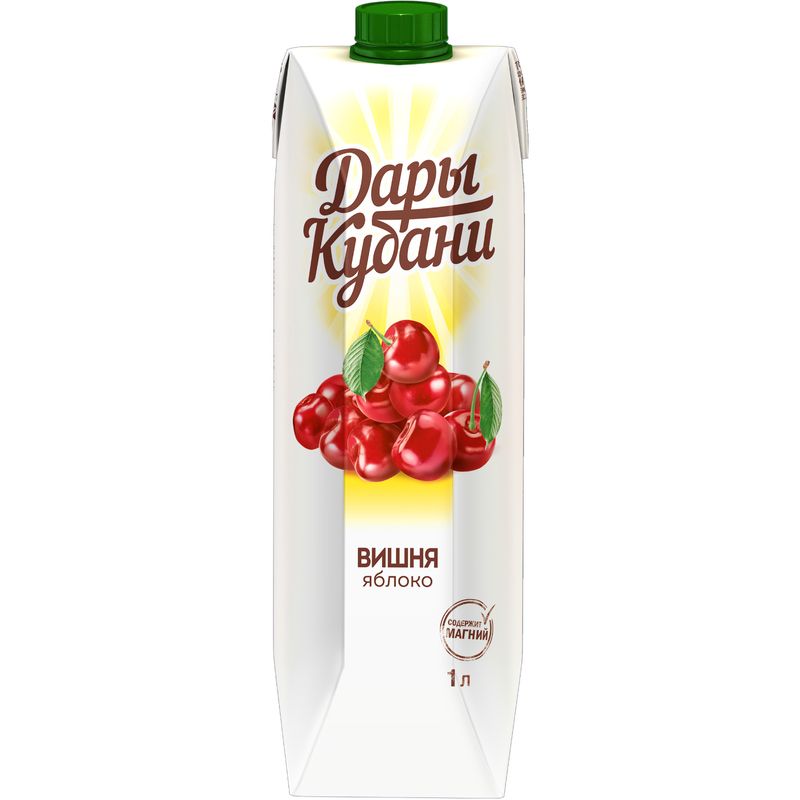 

Нектар Дары Кубани вишня-яблоко осветлённый, 1 л