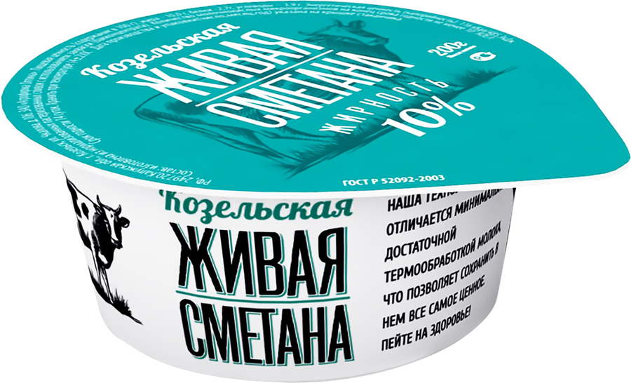 

Сметана Козельская 10 %, без змж
