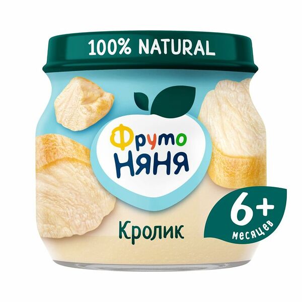 Пюре ФрутоНяня из кролика с 6 месяцев, 80г