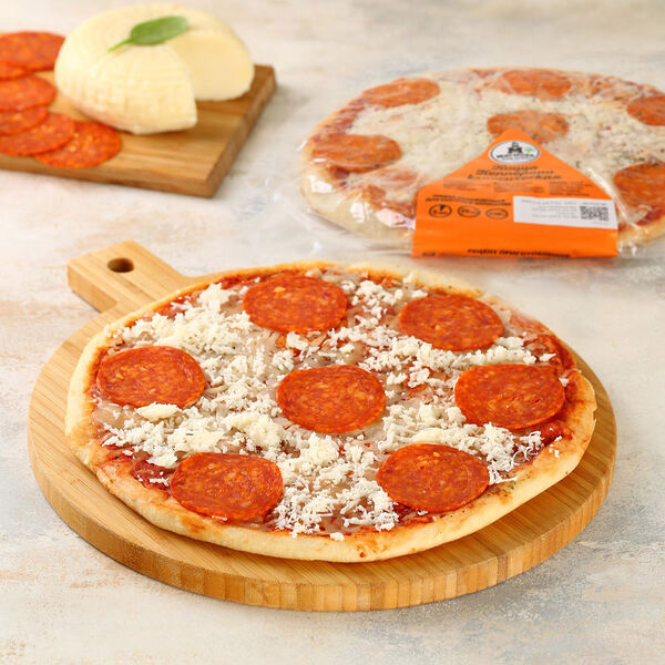 Пицца Пепперони классическая МясновЪ Шеф-повар охлажденная для запекания 25см