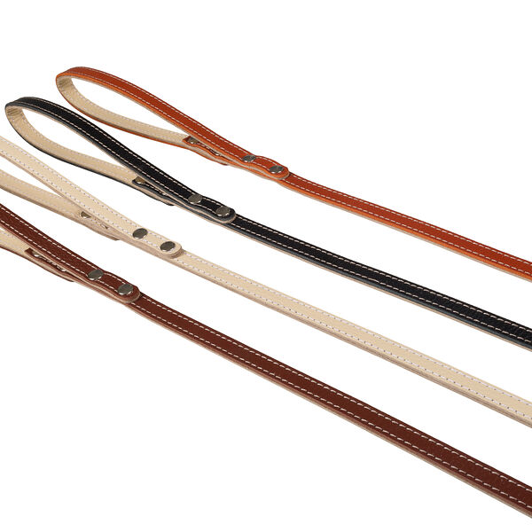 Brava поводок кожаный 2 слоя плоский №16, в ассортименте