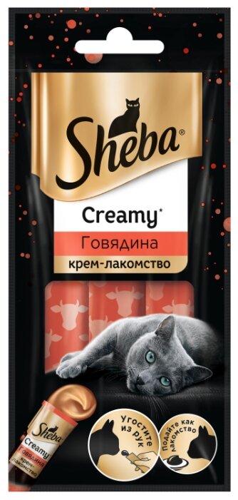 

Лакомство для кошек Sheba Creamy с говядиной, 12 г х 3 шт