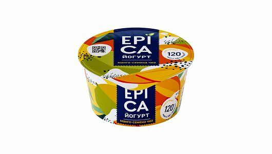 Йогурт Epica высокобелковый манго/семена чиа 5,0% 130 г