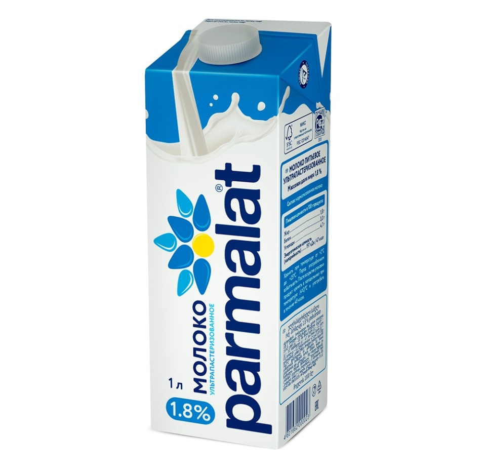 

Молоко Parmalat ультрапастеризованное 1.8% 1 л