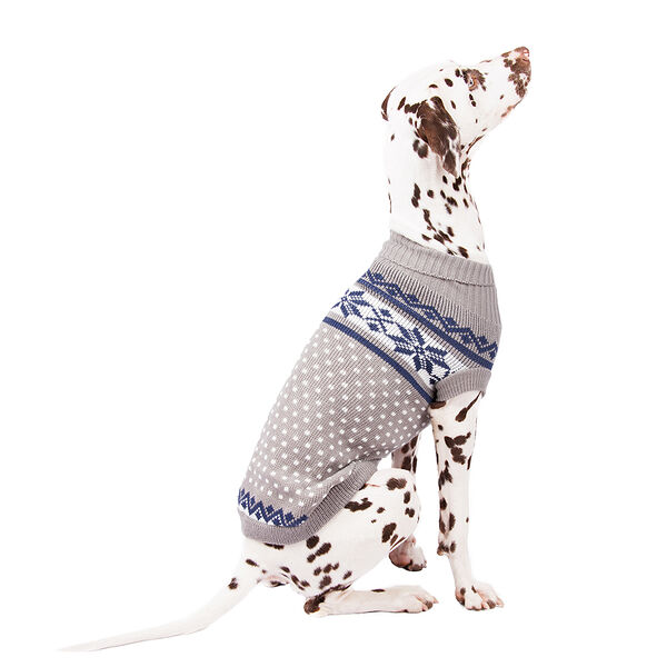 Свитер для собак с узором 50см 3XL серый (унисекс)