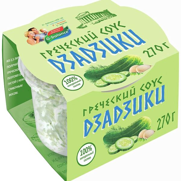 Соус G-balance Дзадзики 6-8% 270г