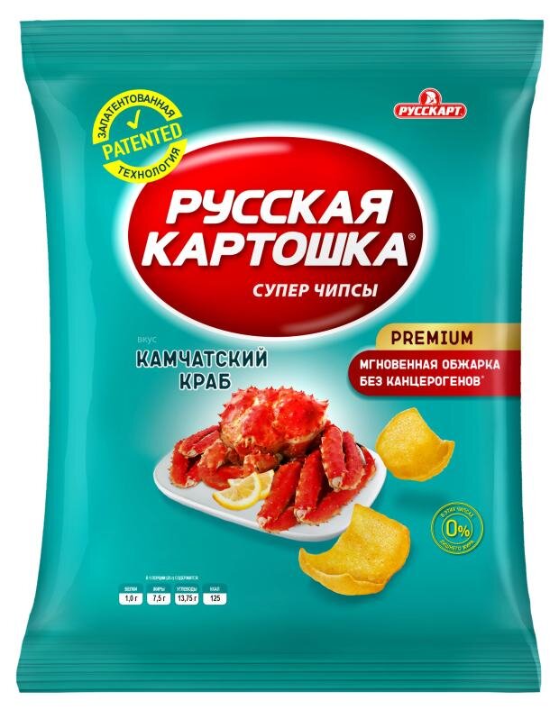 

Чипсы Русская картошка со вкусом камчатского краба 140 г