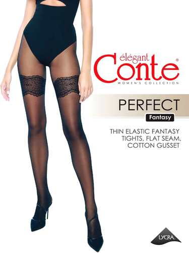 

Колготки женские CONTE Elegant fantasy perfect 30 den grafit 2, Арт. 19С-107СП