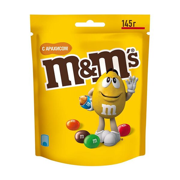 Драже, M&M's, с арахисом, 145 г