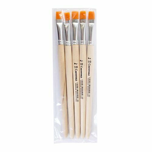 Кисть плоская прямая №10, синтетика, Артком