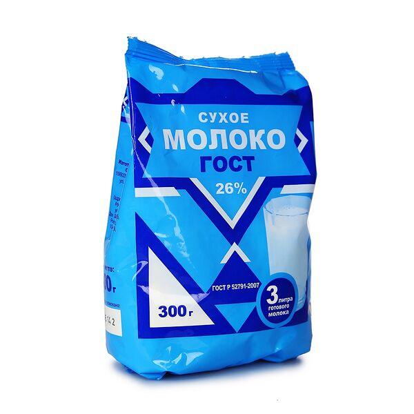 Молоко сухое цельное ГОСТ 26% жирности