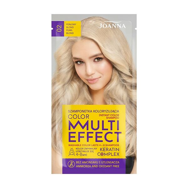 Оттеночный шампунь для волос Joanna Multi Effect Color тон 02 (Перламутровый блонд) 35 г