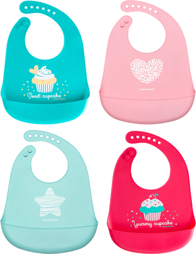 

Нагрудник CANPOL BABIES силиконовый, с 4 месяцев