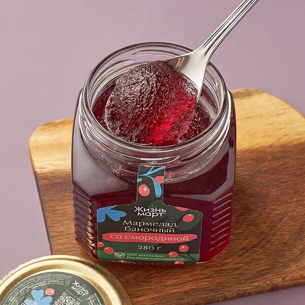 Мармелад баночный со смородиной
