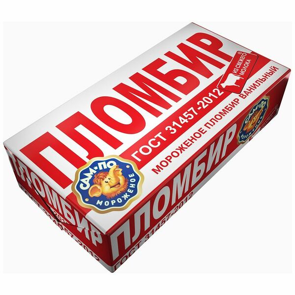 Мороженое Сам-По ГОСТ пломбир ванильный