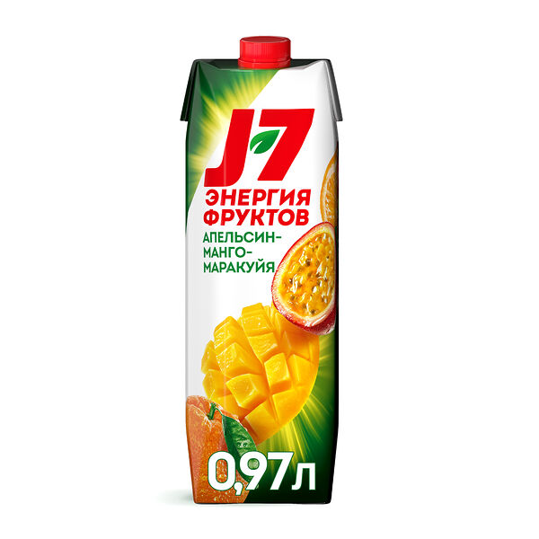 Нектар Апельсин-Манго-Маракуйя с мякотью J7 0.97л