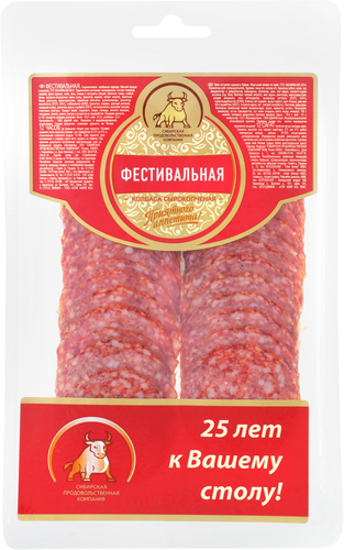 

Колбаса сырокопченая СПК Фестивальная, нарезка, 100г