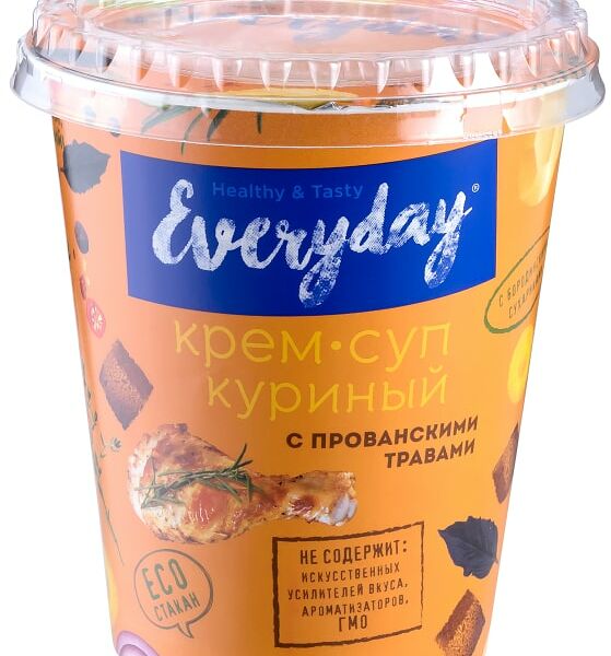 Крем-суп Everyday Куриный с прованскими травами и бородинскими сухариками 32г