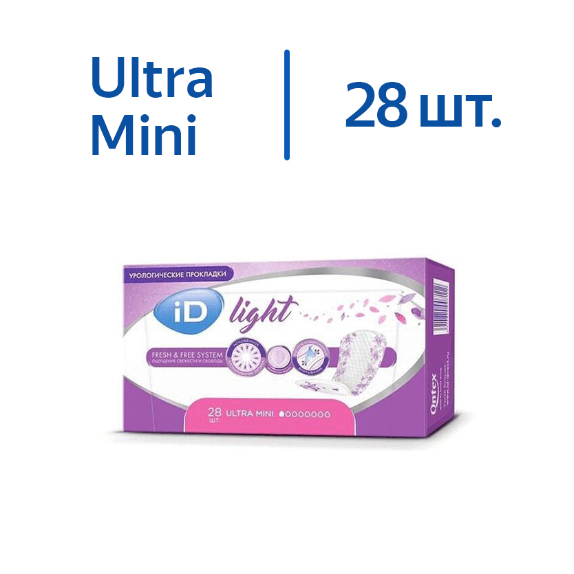 

Прокладки iD Light Ultra Mini урологические женские 28 шт