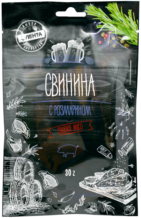 

Мясо сушеное ЛЕНТА Свинина с розмарином