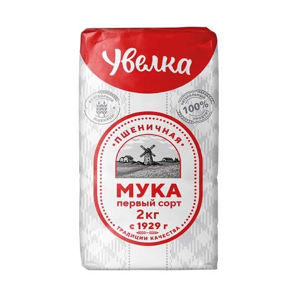 Мука Увелка  2кг Пшеничная 1с